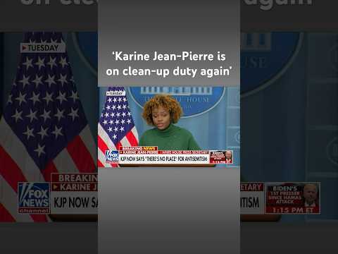 You are currently viewing Karine Jean-Pierre ‘cleans up’ remarks on antisemitism after igniting outrage #shorts